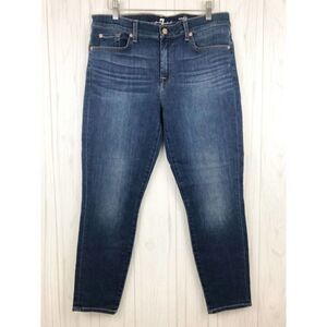 7FAM Gwenevere Distressed Skinny Ankle Jeans NWT 